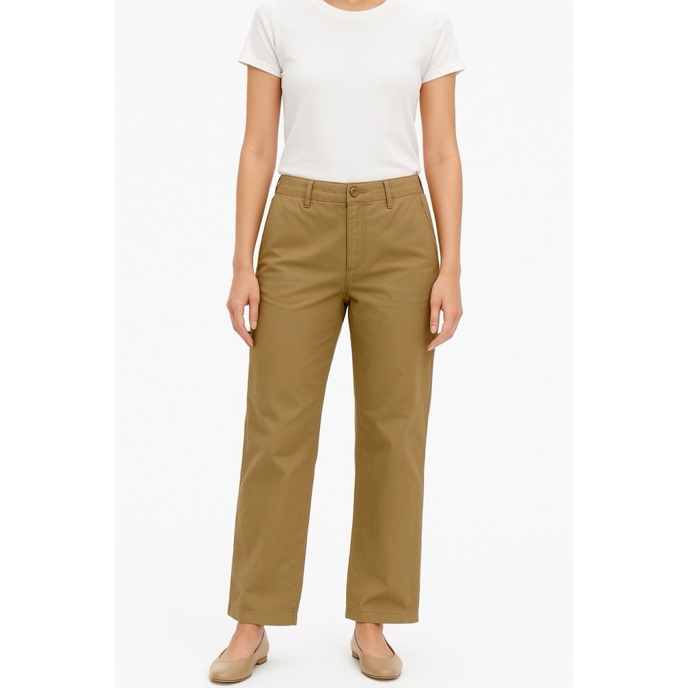 Dolce & Gabbana Flat Front Straight Leg Pants Trousers Tan Brown Women Size 42